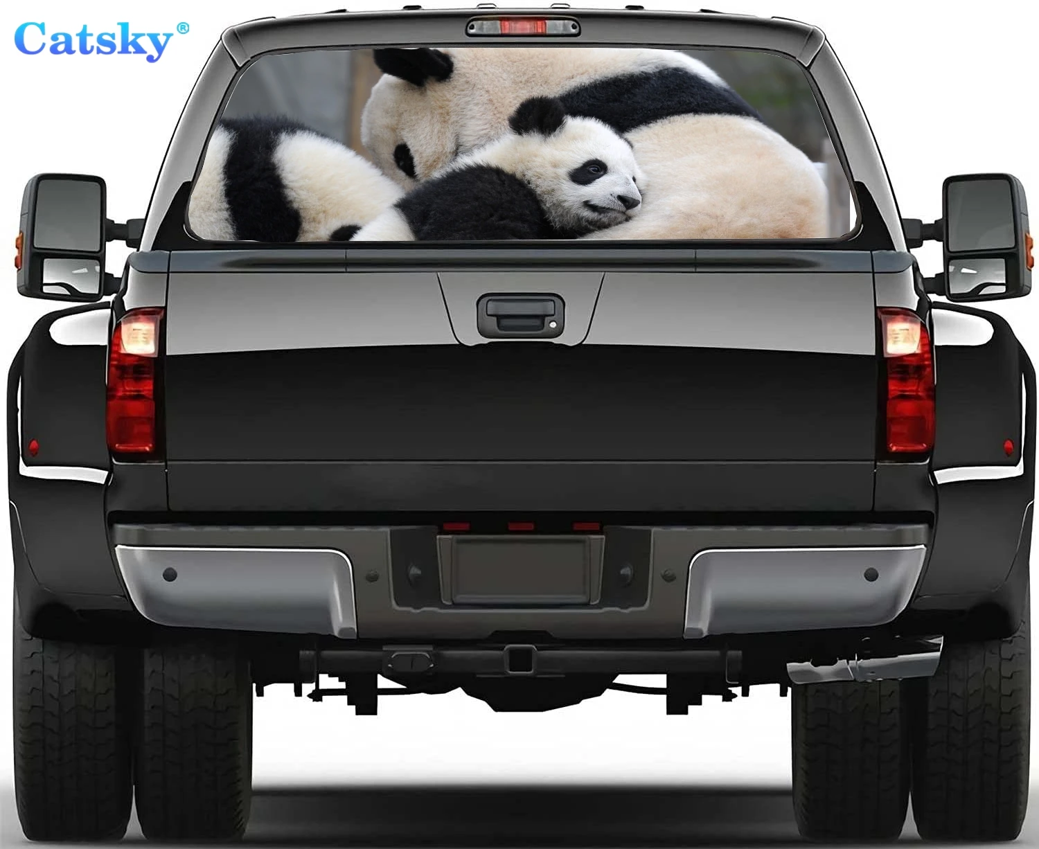 

Panda, panda animal,Car Rear Window Sticker Decoration,Perforated Window Film Decals for Truck Back Windshield,Decor for Car,