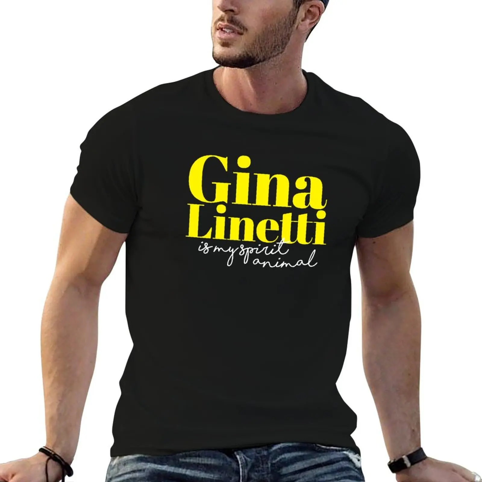 Фото Футболка Gina Linetti is my spirit animal, удобная эластичная футболка №1