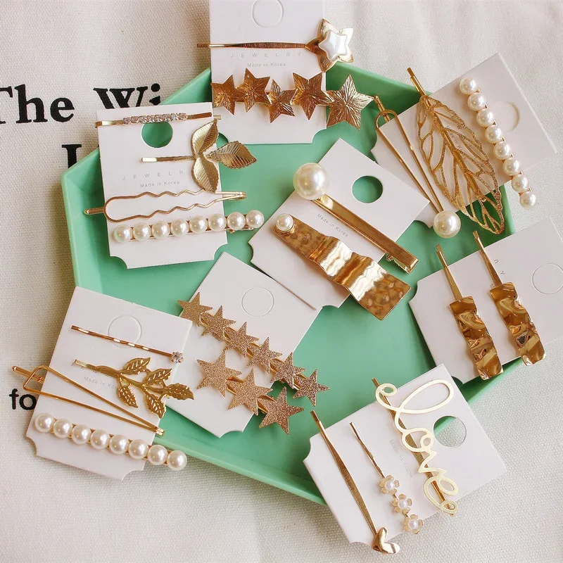 Модная заколка для волос с геометрическим рисунком в стиле ретро женщин и