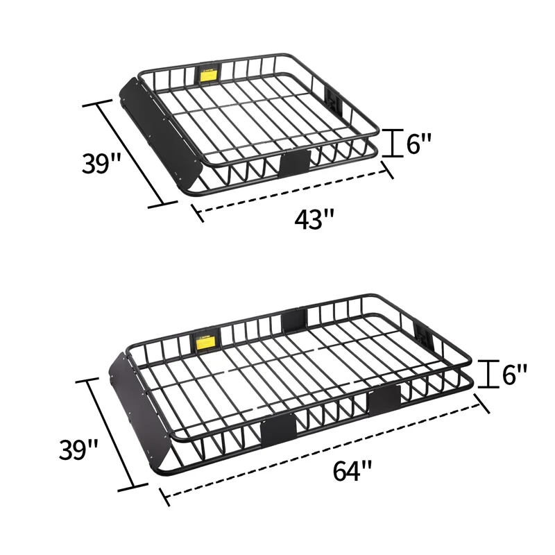 

Practical Universal Roof Cargo Carrier with Extension 64''x39''x6'' for SUV