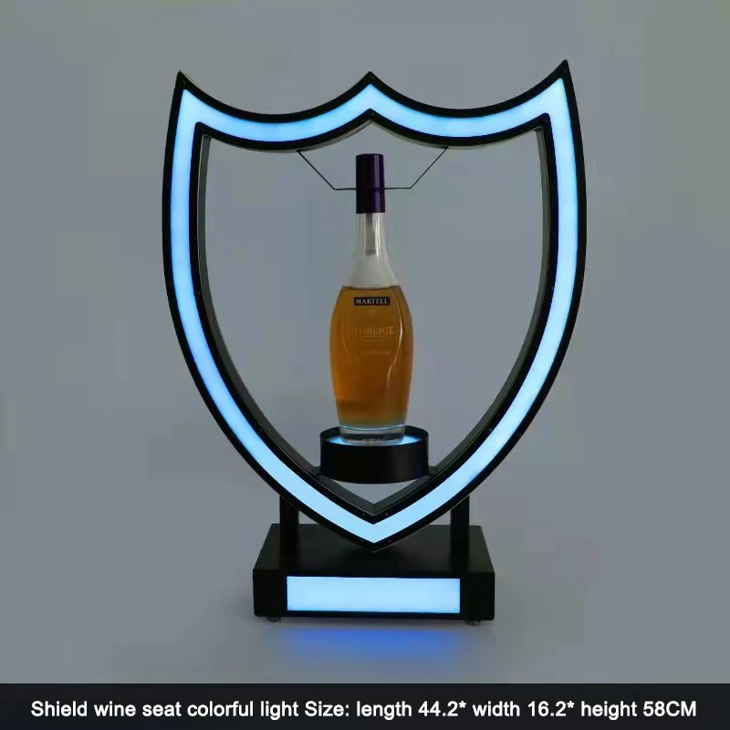 

Customized LED Acrylic Dom Shield Bottle Display Stand for Party Night Club Lounge with Custom Logo Service Delivery Tray