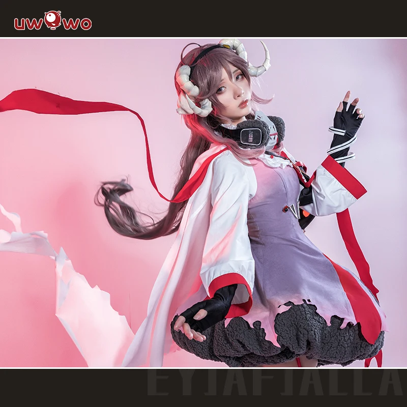 【Only S.M】UWOWO Game Arknights Eyjafjalla Cosplay Costume Cosplay Little Sheep Dress Costumes Women Lovely Halloween Outfit
