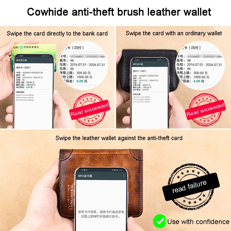 Мужской бумажник кожа многофункциональный ультратонкий с зажимом для ID-карт