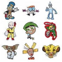 iron on patches anime one punch man saitama embroidered appliques thermo stickers sewing supplies apparel bag hat diy decoration