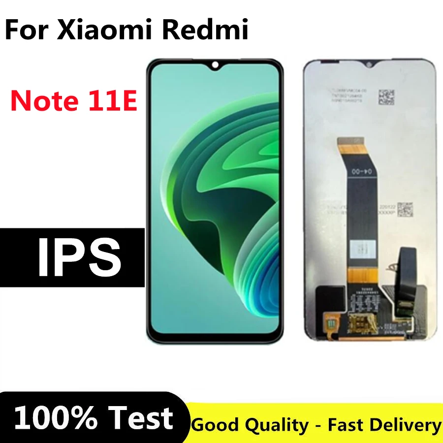 

6.58" IPS For Xiaomi Redmi Note 11E LCD Display Touch Panel Glass Screen Digitizer For Redmi Note 11 E Note11e lcd