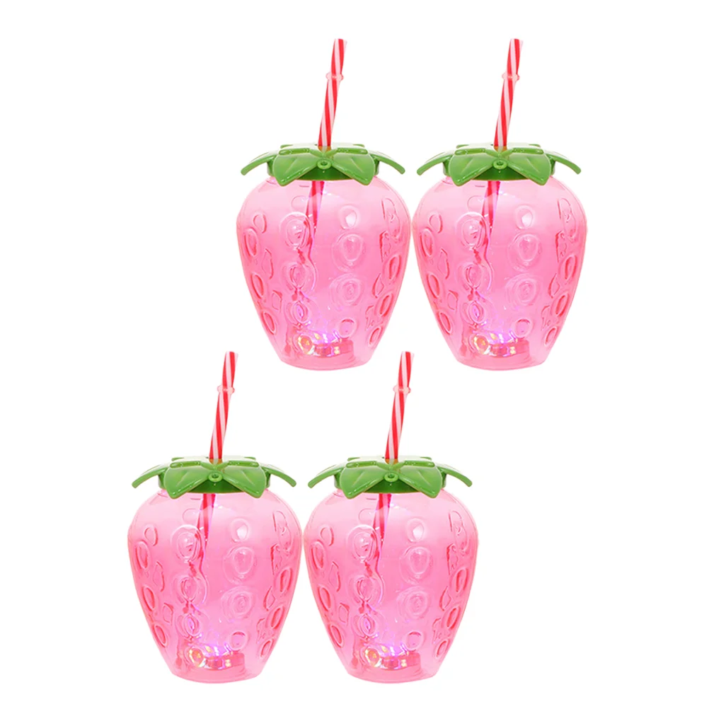 

Cups Party Cup Strawberry Luau Straw Plastic Drinking Drink Hawaiian Tropical Sippy Pineapple Bottle Glasses Bottles Water Led