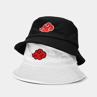 red cloud logo printed spring autumn hat women men panama bucket cap the design flat visor fisherman hat akatsuki anime sun hat