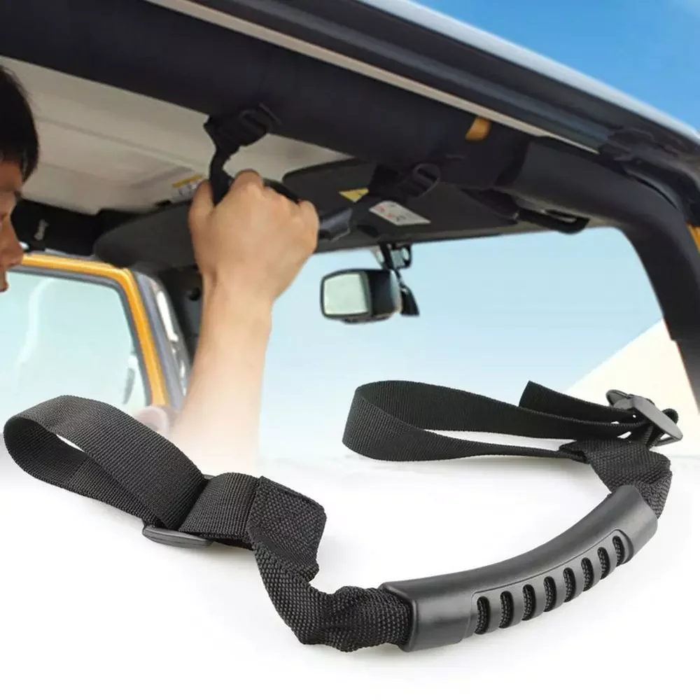 

Car Handle Bar Frame Modified Grab Grip Roof Door Pull Rope Anti-slip For Jeep Wrangler 1987-2019 YJ TJ LJ JK JL