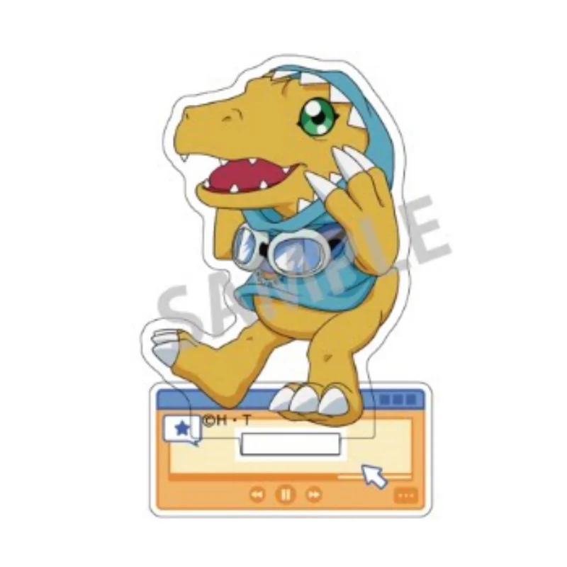 Фото Новая коллекционная акриловая фигурка Digimon Adventure Workwear Q Digimon, 10 см, для декора стола, милая, очаровательная, аниме-украшение №2