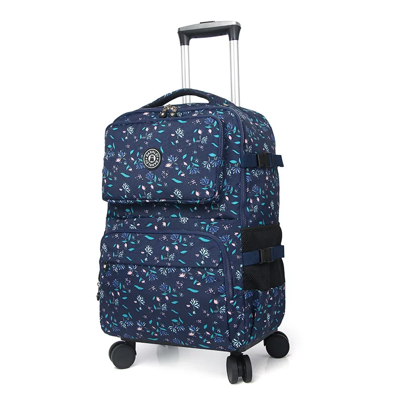 Дорожный чемодан на колесиках для женщин рюкзак Спиннер школьный ранец
