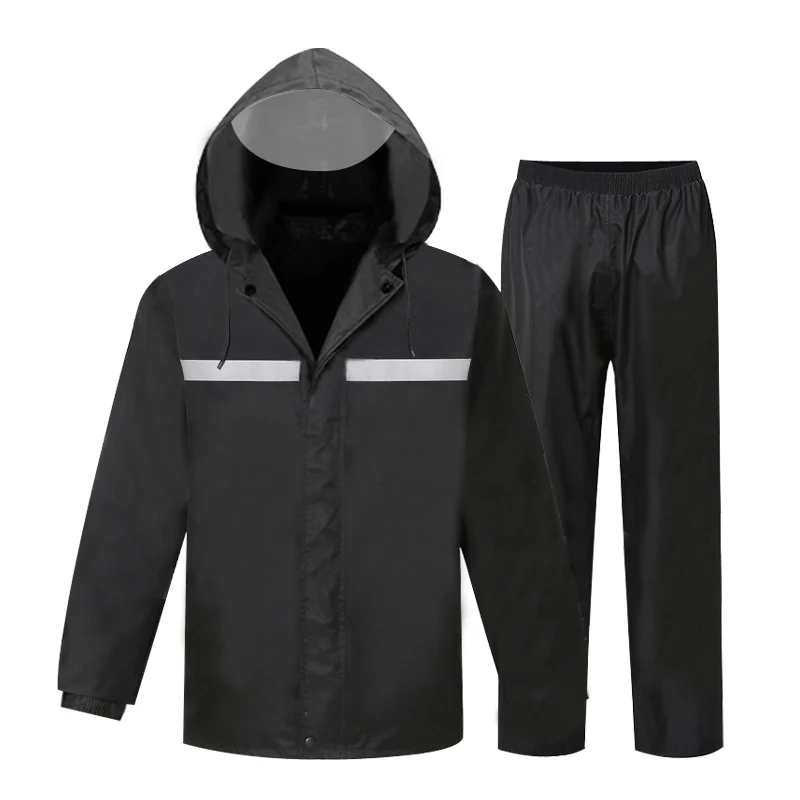 

Waterproof Women's Raincoat Cycling Suit Overalls Men's Raincoat Motorcyclist With Hood Chubasquero Mujer Camping Supplies