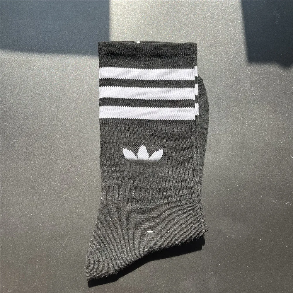 2023 New Fashion High Tube Sports Socks AD Clover Men and Women Cotton Socks Wild Ins Tide Socks Striped Socks