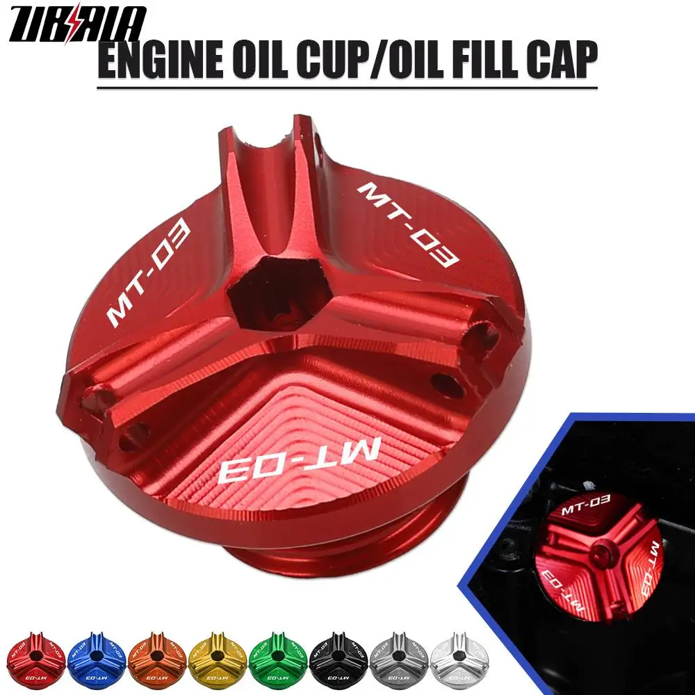 

MT-03 Motorcycle Engine Oil Filler Cup Plug Cover Screw For YAMAHA MT03 MT 03 2006 2007 2008 2009 2010 2011 2012 2013 2014