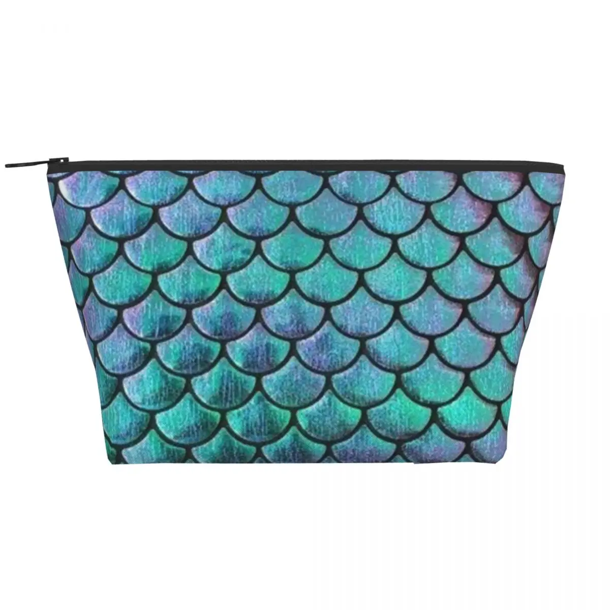 

Трапециевидные портативные косметички цвета розового золота с Дамасским узором в виде русалки, Повседневная сумка для хранения косметики, косметичка для путешествий, сумка для туалетных принадлежностей