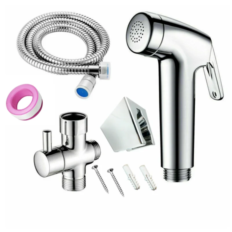 

Stainless Steel Handheld Toilet Bidet Sprayer Set Douche Bidet Faucet Toilet Spray Shower Shattaf Diverter Kit for Bathroom