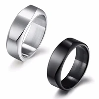 darhsen men rings white black solid polished 316l stainless steel fashion male mens jewelry usa size 7 8 9 10 11 12
