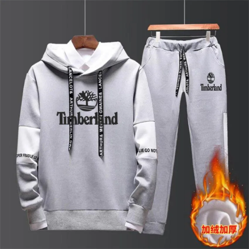 

2Männer Casual Sweatshirt Set Hoodies Jogginghose Trainingsanzug Pcs Outfits Jogger Marke Anzug Männlich Pullover Winter Street