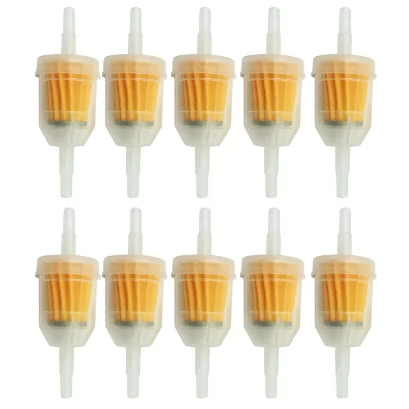 

10x Universal Gas Inline Fuel Oil Filter Vacuum Filtration Replacement Compatible for Motorcycle Motorbike Moped Scooter H8WE