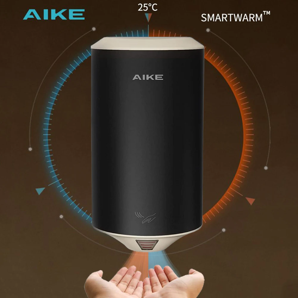 

AIKE Automatic Hand Dryer Wall Mounted Stainless Steel Sensor Air Hand Dryer for Bathroom Commercial Hand Drying Machine AK2805