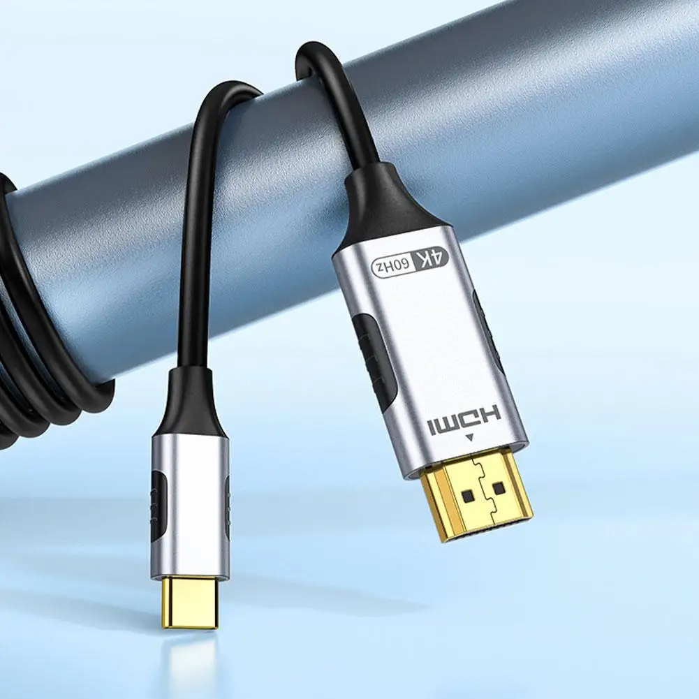 Кабель с разъемами типа C и HDMI совместимый высоким разрешением 4K 30 Гц/4K 60 Гц для