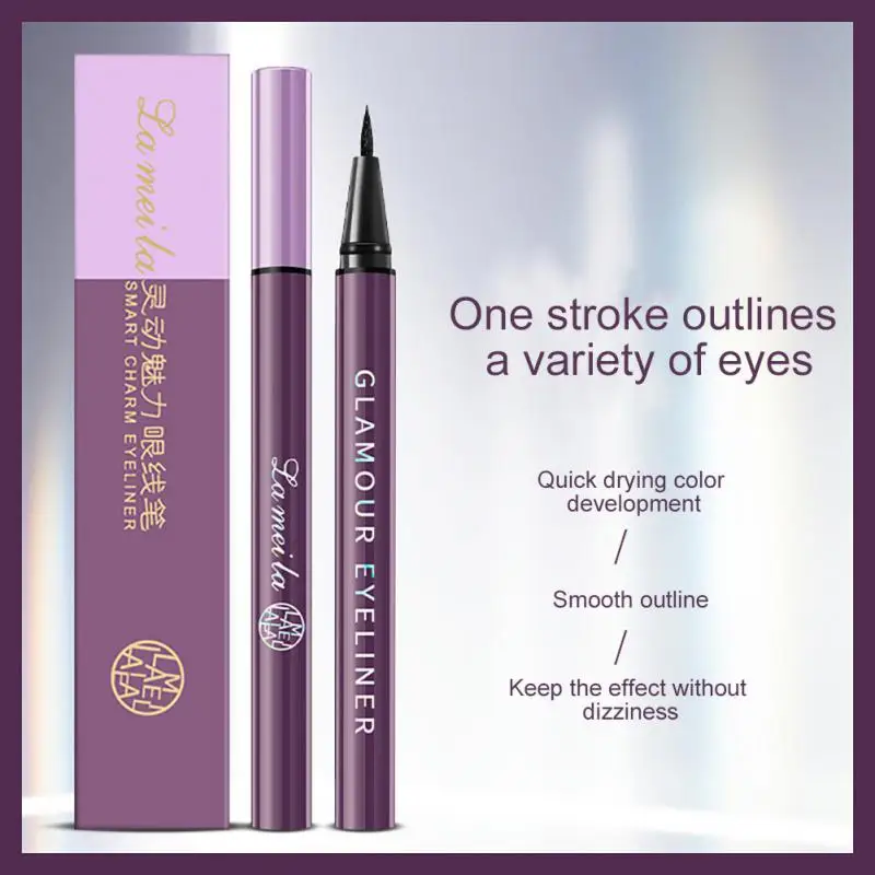 

Water-resistant Comfortable To Wear Makeup Easy To Use Non-irritating Smudge-proof Black Eyeliner Pen Eye Liner Marker Quick-