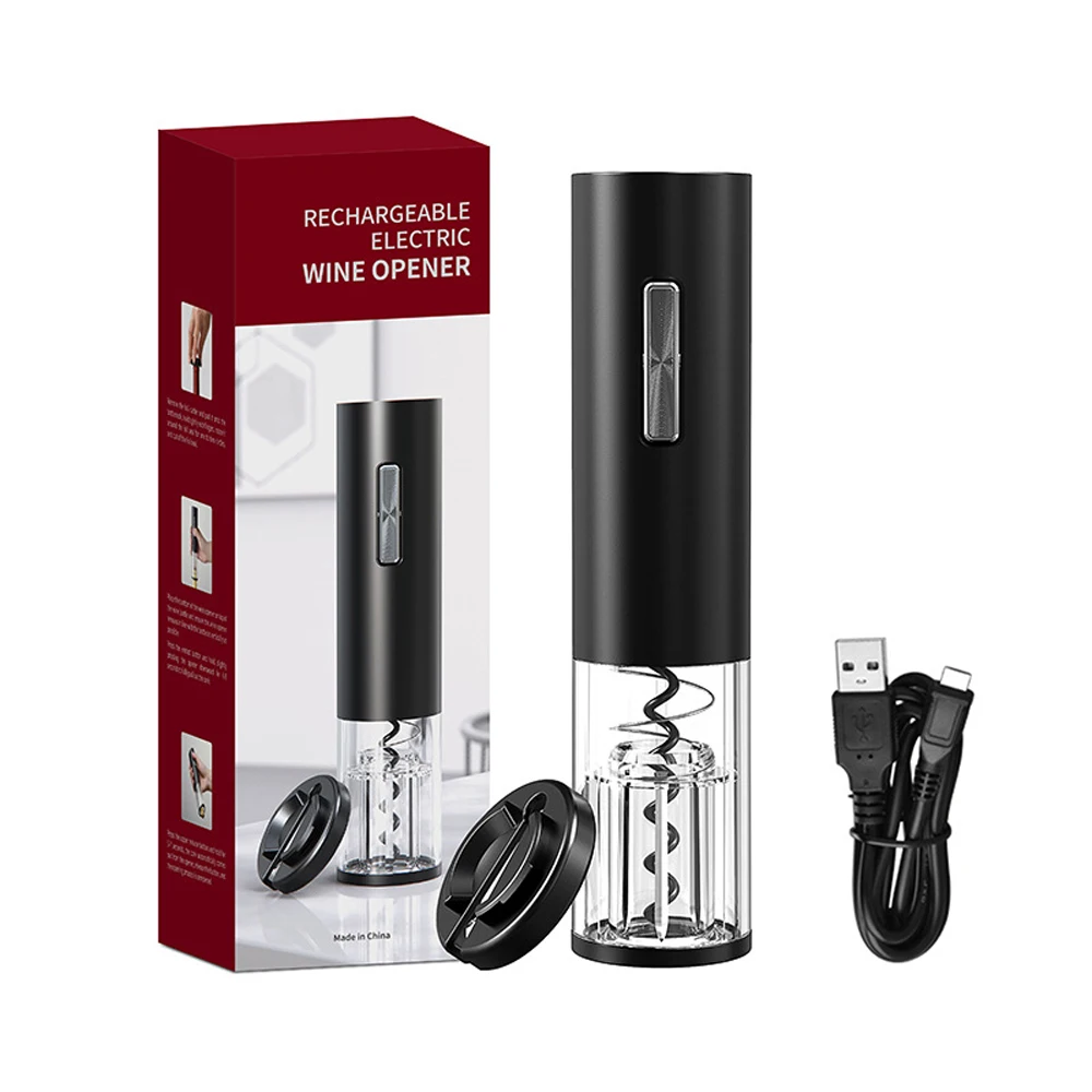 

Rechargeable Electric Wine Bottle Opener Corkscrew Foil Cutter Set Automatic Bottle Opener for Wine Kitchen gadgets Can Opener