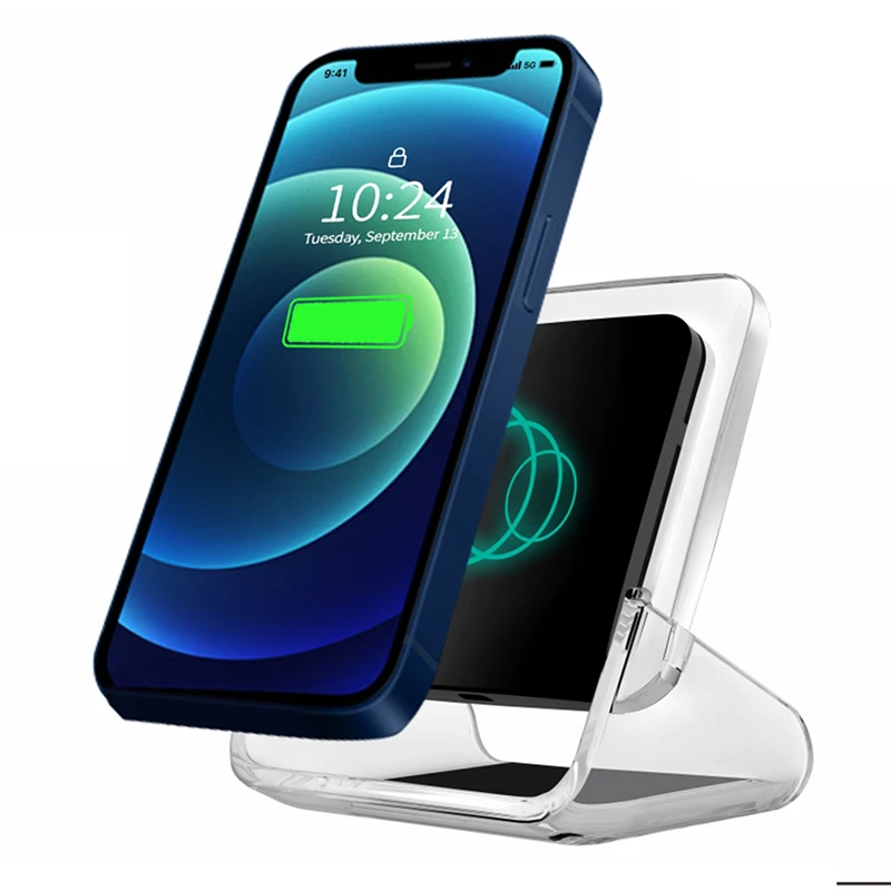 10w qi wireless charger stand for iphone 13 12 11 pro x xs max xr 8 samsung s21 s20 s10 fast charging base phone stand free global shipping