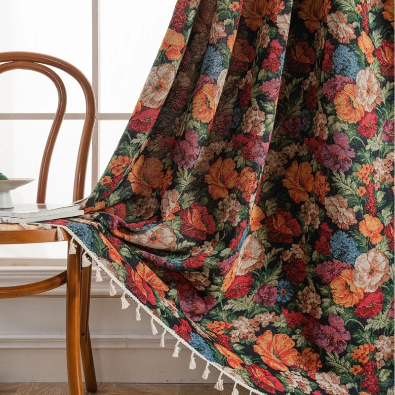 

Хлопковые шторы богемный стиль Jacquard