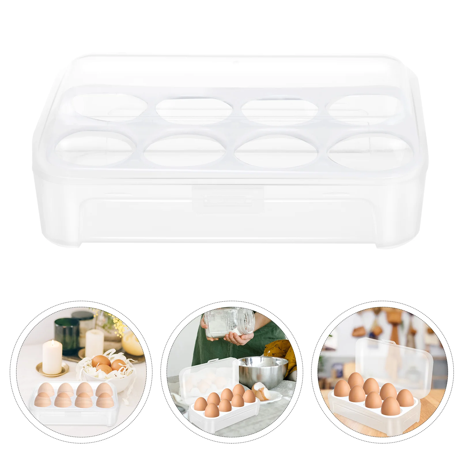 

Egg Holder Storage Tray Refrigerator Container Box Plasticfridge Stand Organizerlid Case Dish Cartonscollector Kitchen Skelter