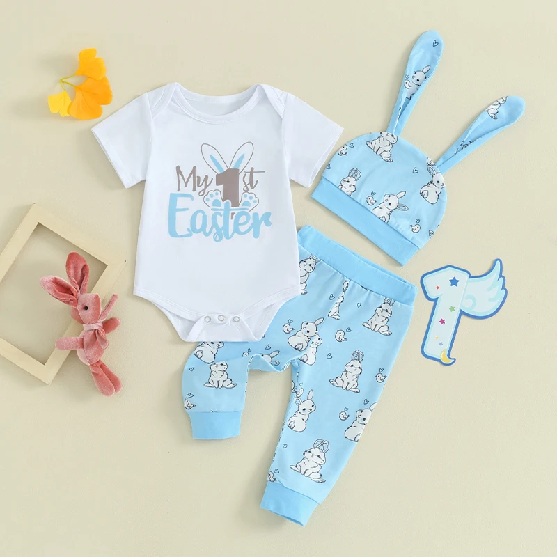 3 шт./комплект Детский комбинезон с коротким рукавом и эластичным поясом