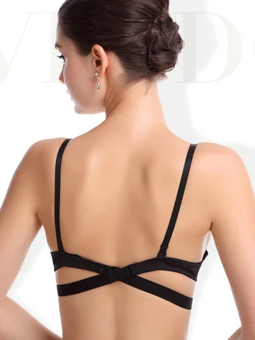 Japanese Deep V Push Up Sexy Bra Underwire Underwear Women Soutien Gorge Thin Half Cup Solid Color Lingerie Beautiful Back