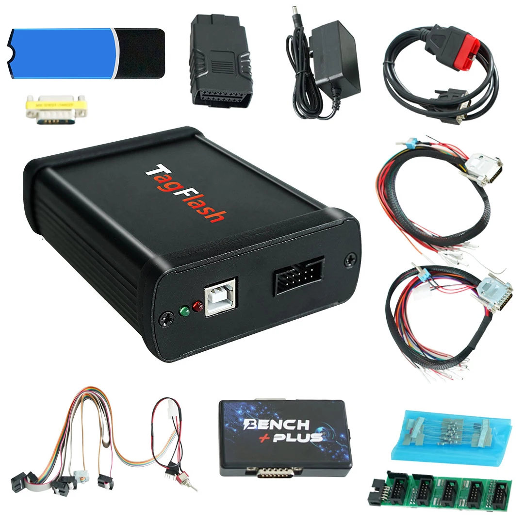 [Картонная коробка] TagFlash Tag Flash ECU Programmer Tool BENCH / OBD BOOT BDM JTAG режим Полный считыватель