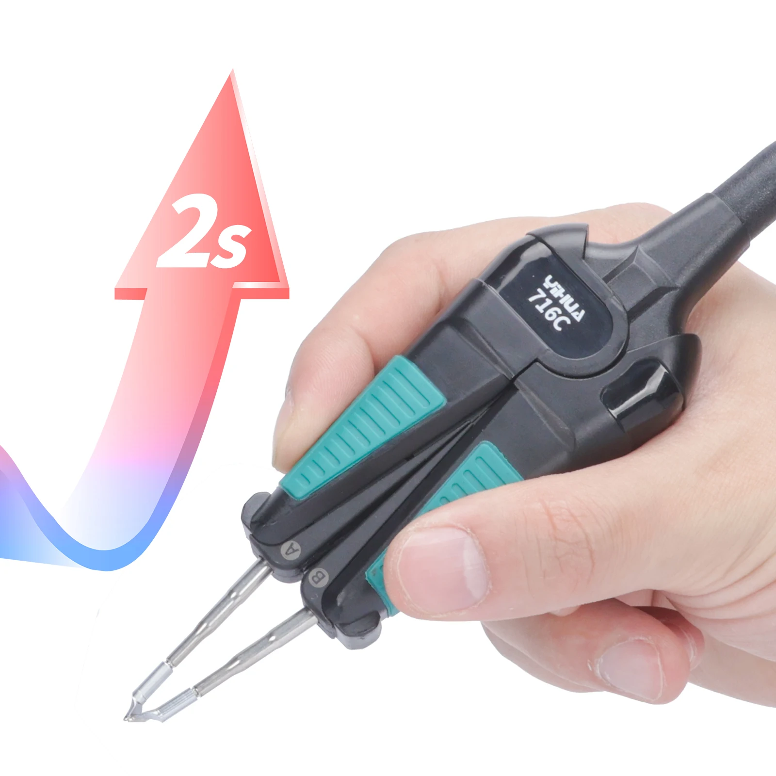 YIHUA 982D-I паяльная станция с быстрым нагревом C120 горячий пинцет железной ручкой