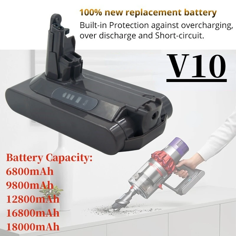 

100% Replacement 25.2V 98000mAh Lithium Replacement Battery Vacuum Cleaner cyclone V10 Absolute SV12 V10 Fluffy V10