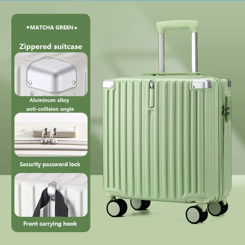 Fashion High Beauty Hook Suitcase 16/18 Inch Aluminum Frame Password Universal Wheel Suitcase