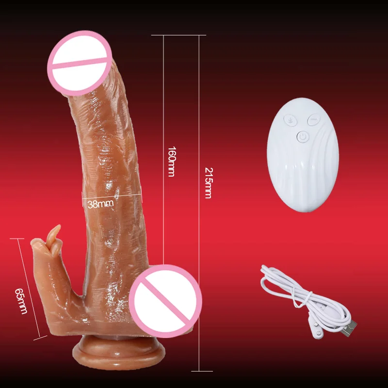 Огромный беспроводной Пенис с дистанционным управлением нагреваемый эспандер