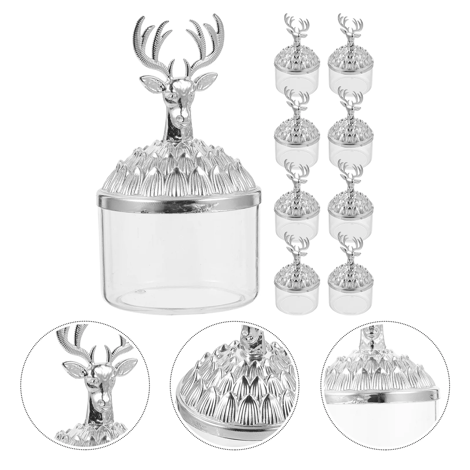 

12 Pcs Candy Jar Christmas Box Banquet Plastic Containers Pp Festival Gift Case