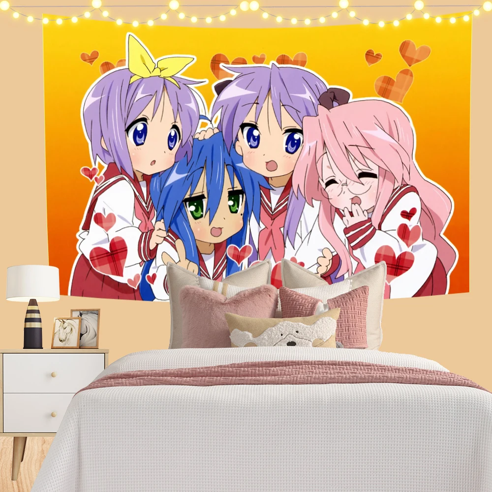 Аниме Luckys Stars красочный гобелен настенный богемный Мандала художественный декор