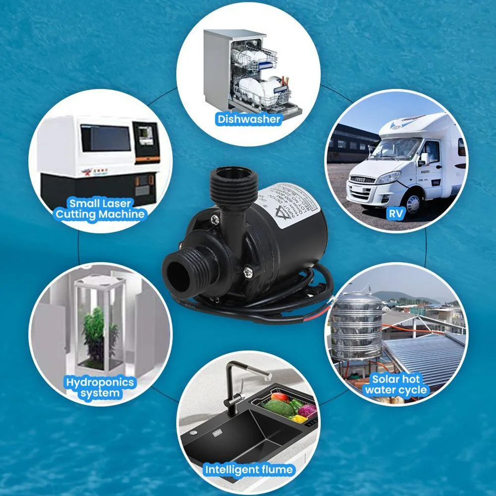 Водяной насос постоянного тока 18 Вт Садовый высокого давления 800 л/ч IP68