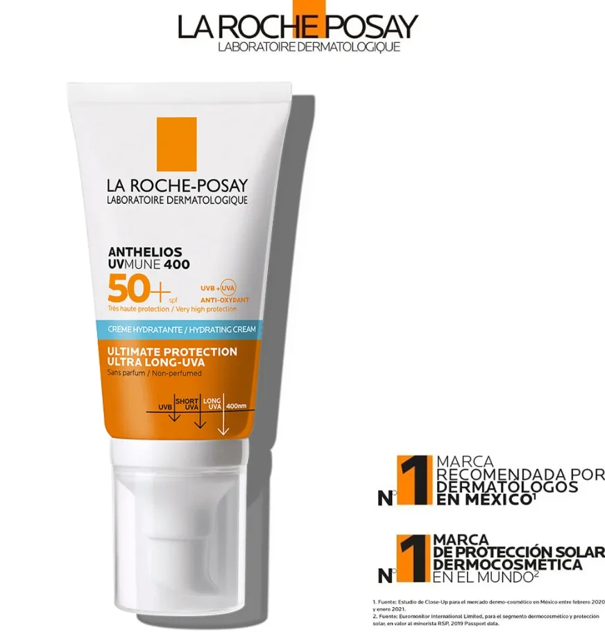 

La Roche Posay Anthelios Uvmune400 SPF 50+ Face Sunscreen Blue Lable Anti Shine Anti Brillance Oil Control for Sensitive and Dry