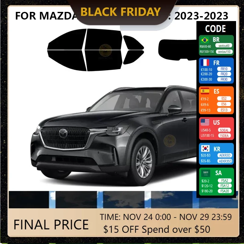 

Precut nanoceramics car UV Window Tint Kit Automotive Window Film For MAZDA CX-90 4 DR SUV 2023-2023