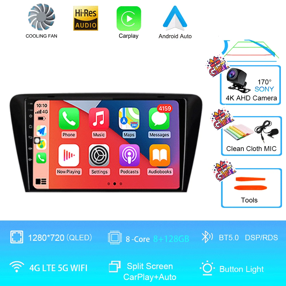 

Автомагнитола Android 16 для Volkswagen SKODA Octavia 3 A7 2013-2018, мультимедийный видеоплеер, навигация GPS, разделенный экран, 4G, 2 DIN