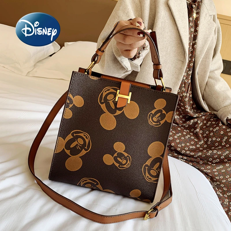 

Новая стильная женская сумка Disney 2022 с Микки Маусом, модная роскошная женская сумка-мессенджер на одно плечо, Высококачественная вместитель...
