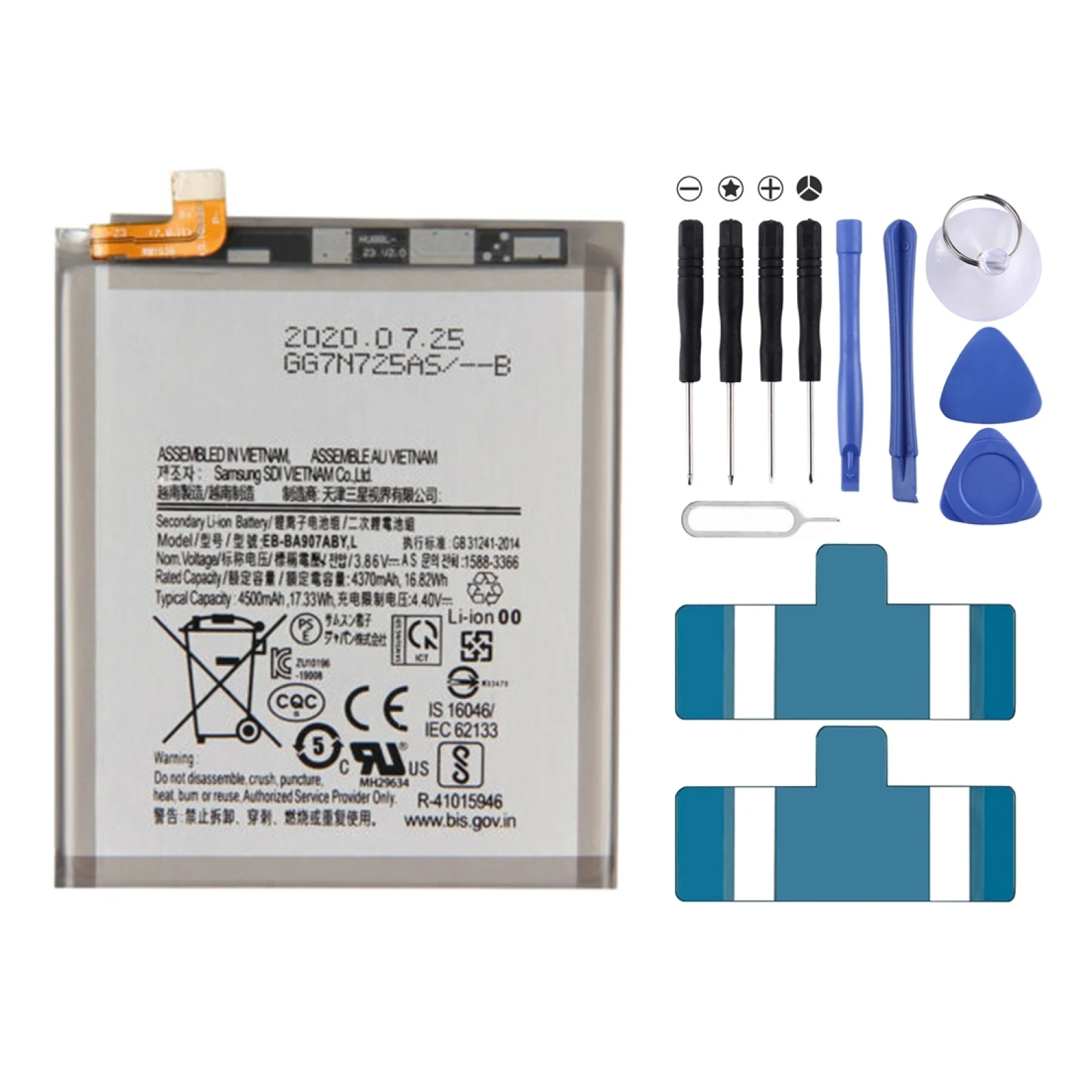 

EB-BA907ABY 4500mAh Li-Polymer Battery Replacement For Samsung Galaxy S10 Lite