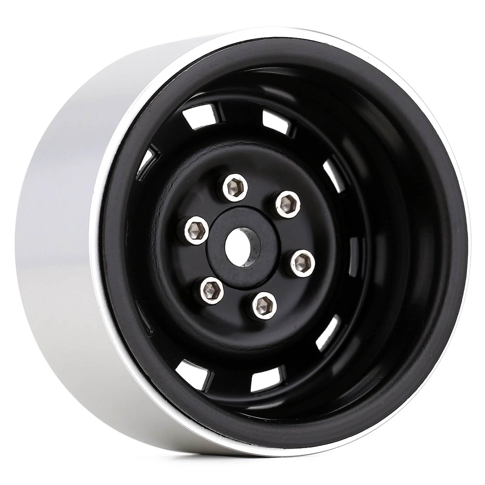

4PCS 8.9mm Negative Offset Metal 1.9" Beadlock Wheel Rim Deep Dish Hub for 1/10 RC Crawler Car Axial SCX10 90046 TRX4 D90