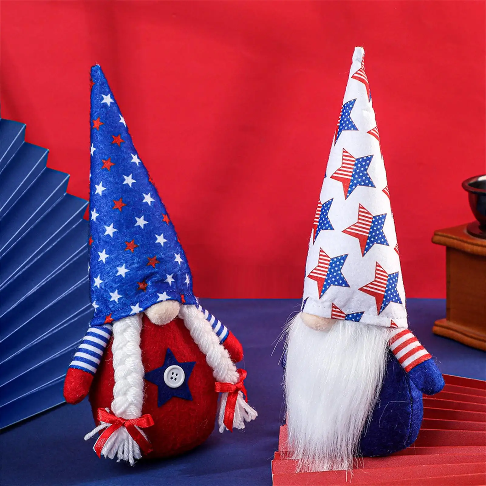 

Patriotic Gnome Doll Dwarf Plush Doll Decorations Holiday Gifts Household