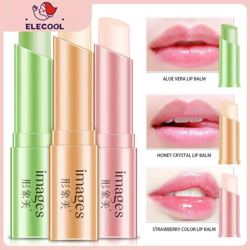 

Aloe Honey Strawberry Natural Moisturizer Lipstick Temperature Changed Color Lip Balm Long Lasting Nourish Protect Lips TSLM1