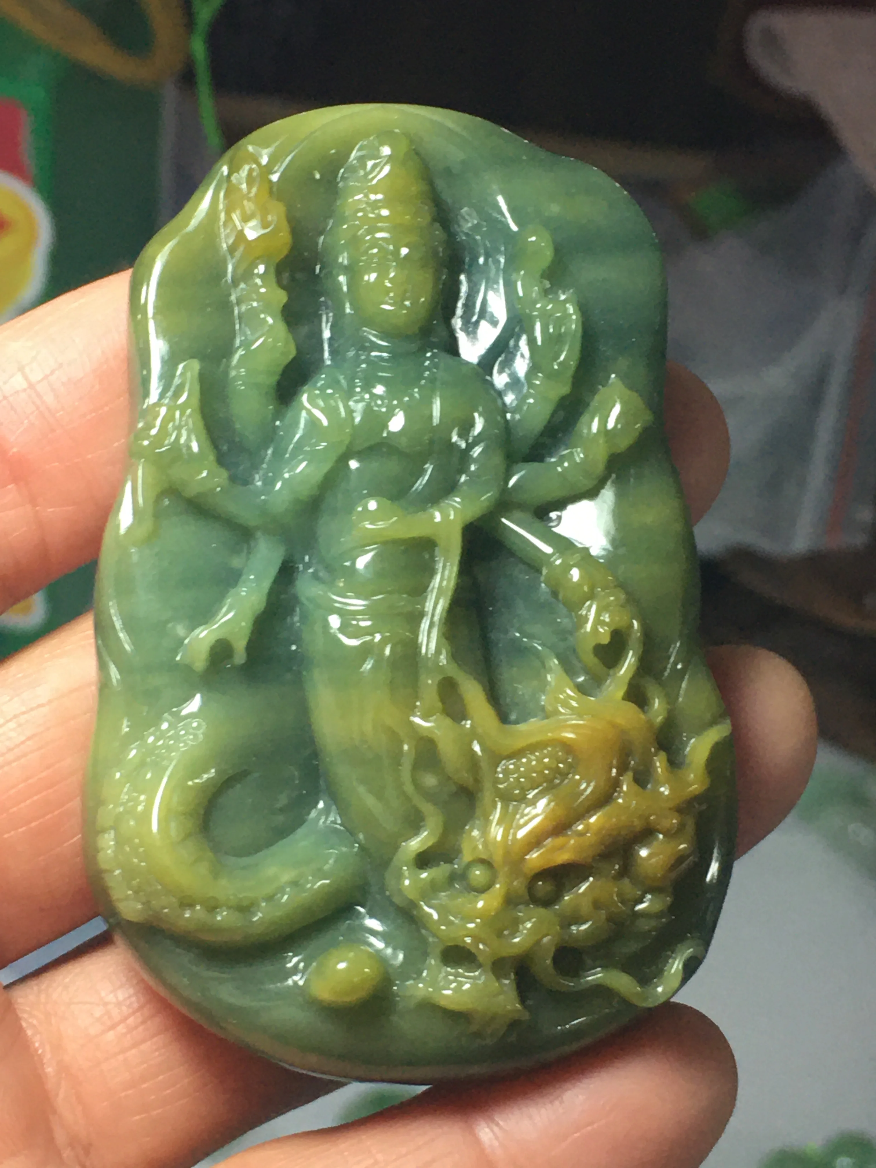 

Natural 7A Myanmar jade Buddha guan yin jade pendant jade necklace pendants jewelry gift jade necklaces women men