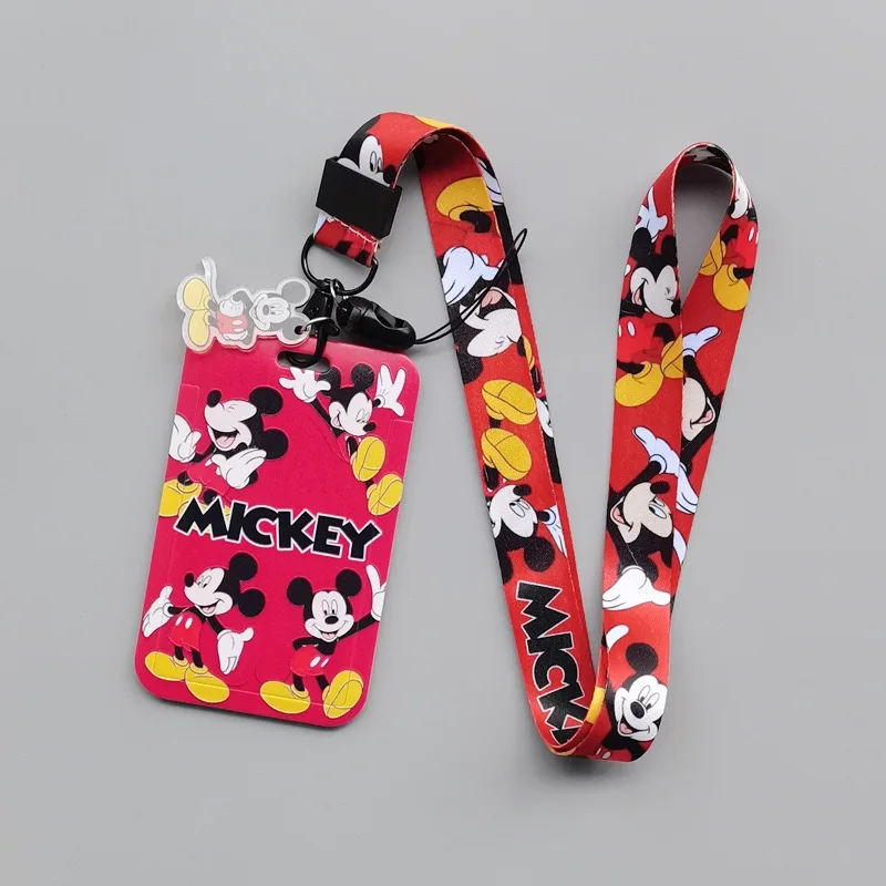 Фото Набор карт из ПВХ с Микки Маусом от Disney, студенческий, для кампуса, аниме-стиль, с подвеской на шею, для ID-карт, с брелоком №4