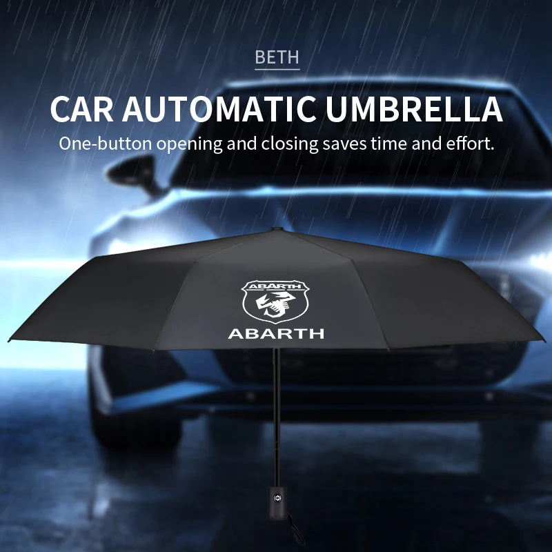 

Портативный складной автоматический зонт от дождя для автомобиля, большие деловые 3 складные зонты для Fiat Abarth 595 Abarth 500 abarth 124